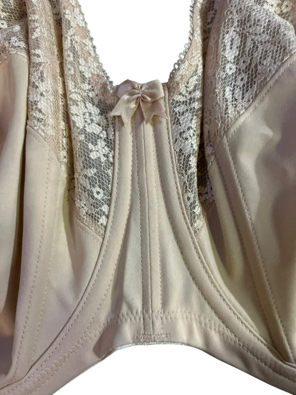 Goddess Sheer Lace Full Coverage Underwire Bra 38L Nude Used - Picture 7 of 13